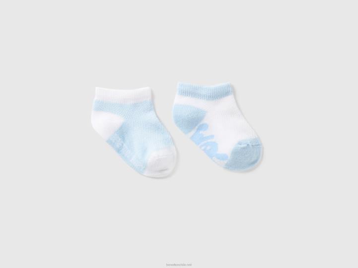 conjunto de calcetines de dos tonos NHBF3308 azul claro niños Benetton