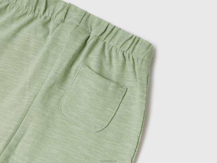 conjunto camiseta y pantalón NHBF5767 blanco niños Benetton