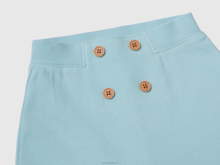 conjunto sudadera y pantalón NHBF3084 turquesa niños Benetton