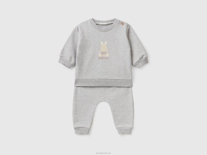 traje ligero de sudor NHBF3093 gris niños Benetton