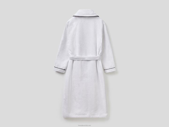 albornoz de felpa NHBF3356 blancoBenetton