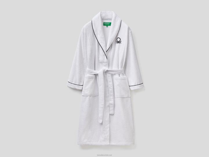 albornoz de felpa NHBF5999 blancoBenetton