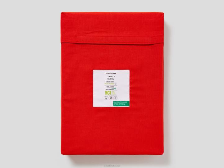 funda nórdica de 155x200 cm y funda de almohada NHBF3348 rojoBenetton