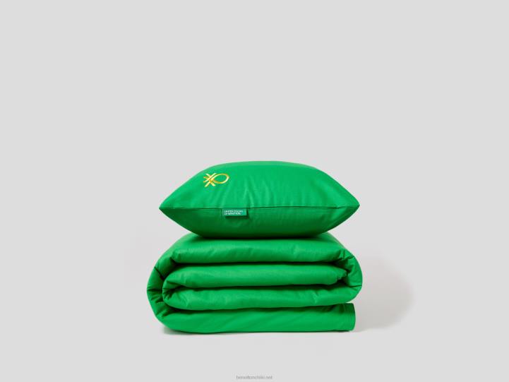 funda nórdica de 155x210 cm y funda de almohada NHBF3336 verdeBenetton