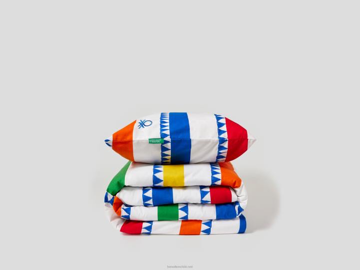 funda nórdica de 155x210 cm y funda de almohada NHBF3337 azul brillanteBenetton