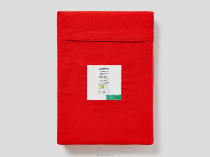 funda nórdica de 255x200 cm y dos fundas de almohada NHBF5969 rojoBenetton