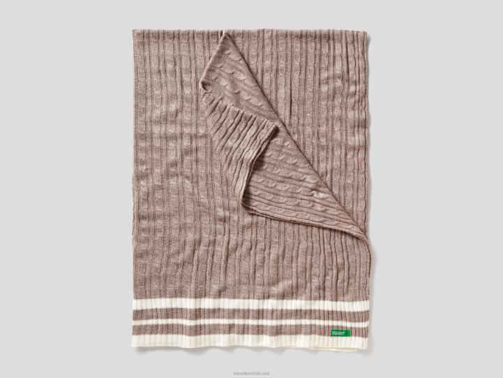 cubierta de punto de ochos NHBF6020 beigeBenetton