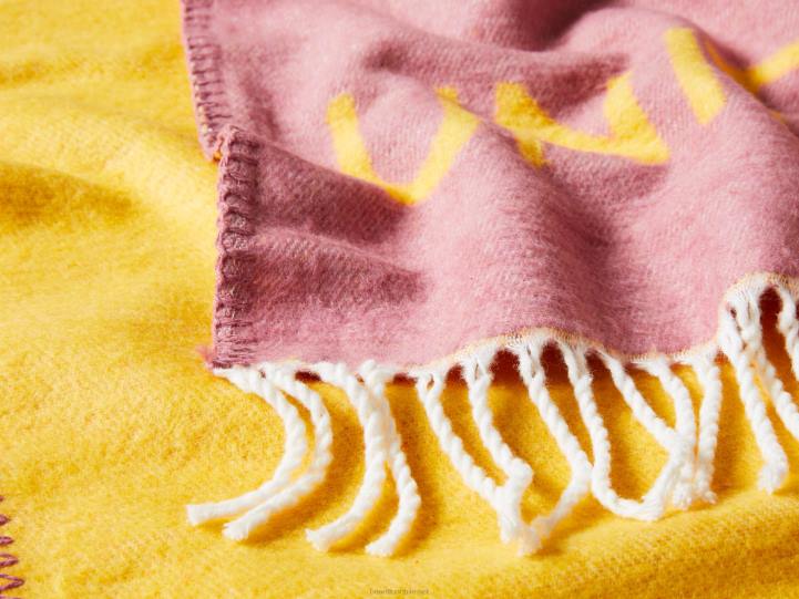 manta deshilachada con logo NHBF6018 rosaBenetton